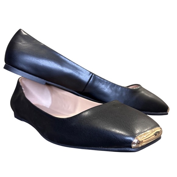 Alfani Step N Flex Women's Square Toe Ballet Flats - Black Gold Size 11M NWOB - Picture 1 of 6